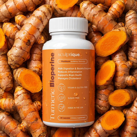 New Maximum Potency Formula — Turmeric Bioperine Capsules by Sculptique